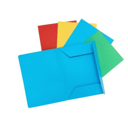 Cartelline 3 lembi Arcobaleno - cartoncino - 190 g/mq - 33,5x24,5 cm - colori assortiti - conf. 20 pz