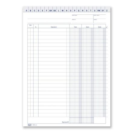 Scheda Dare/Avere - da 140 gr. - 24x17 cm