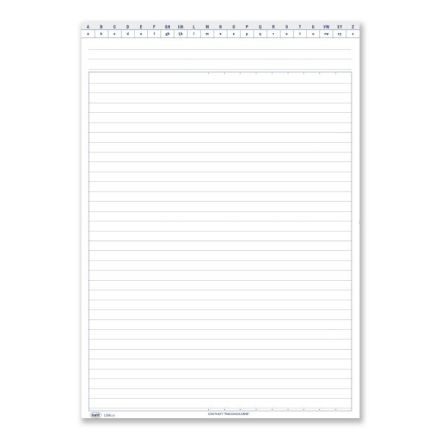 Scheda a righe con punti traccia-colonne e naselli a/z - cartoncino da 200 gr. - 30,2x21 cm