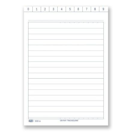 Scheda a righe con punti traccia-colonne - cartoncino da 140 gr. - 10,5x14,8 cm