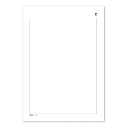 Foglio mobile senza tracciato per verbali - modulo laser prenumerato fronte/retro con cornice - 4 fori per archiviazione - 90 gr. - avorio