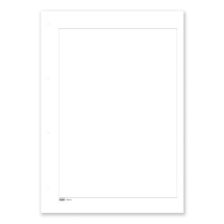 Foglio mobile senza tracciato per verbali - modulo laser con cornice fronte/retro - 4 fori per archiviazione - 90 gr. - avorio