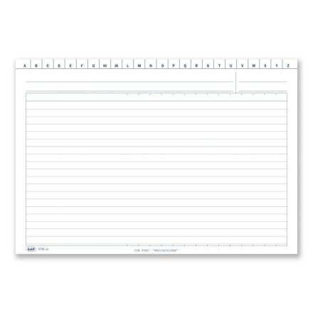 Scheda a righe con punti traccia-colonne e naselli a/z - cartoncino da 140 gr. - 17x24 cm