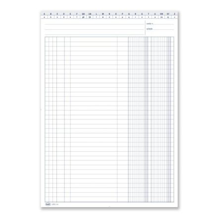 Scheda a 2 colonne con naselli a/z - cartoncino da 200 gr. - 29,7x21 cm