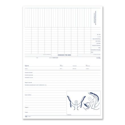 Scheda per ginecologi - cartoncino da 140 gr. - 17x24 cm
