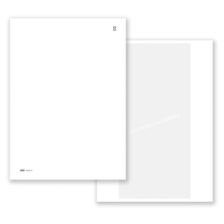 Foglio mobile senza tracciato per verbali - modulo laser prenumerato solo fronte/retro non utilizzabile - 4 fori per archiviazione - 90 gr. - avorio