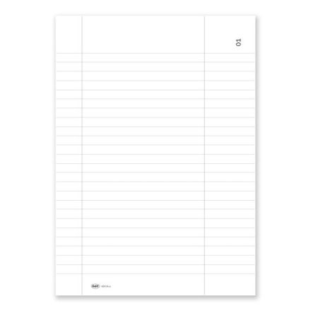 Foglio mobile a righe uso bollo per libri sociali e verbali - modulo laser prenumerato fronte/retro - 4 fori per archiviazione - 90 gr. - avorio