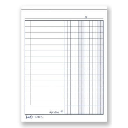 Scheda a 2 colonne - cartoncino da 140 gr. bianco - 10,5x7,8 cm