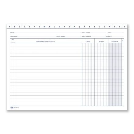 Scheda Carico/Scarico/Esistenza - 17x24 cm