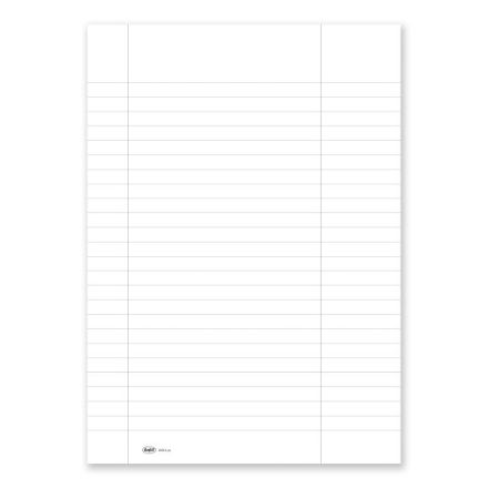 Foglio mobile a righe uso bollo per libri sociali e verbali - modulo laser - 4 fori per archiviazione - 90 gr. - avorio