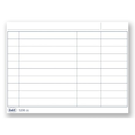 Scheda a 2 colonne - cartoncino da 140 gr. blu - 7,8x10,5 cm