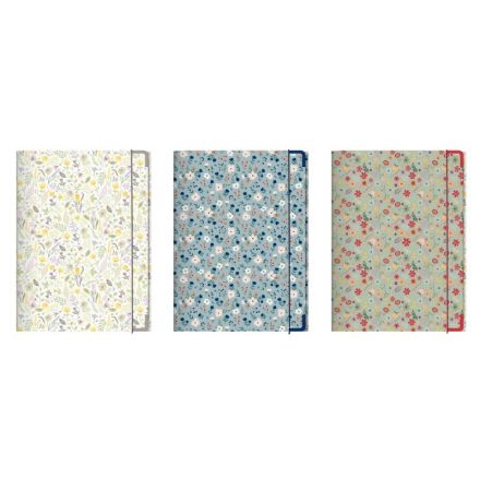 Cartellina con elastico Living fiori - 33x24 cm - fantasie assortite