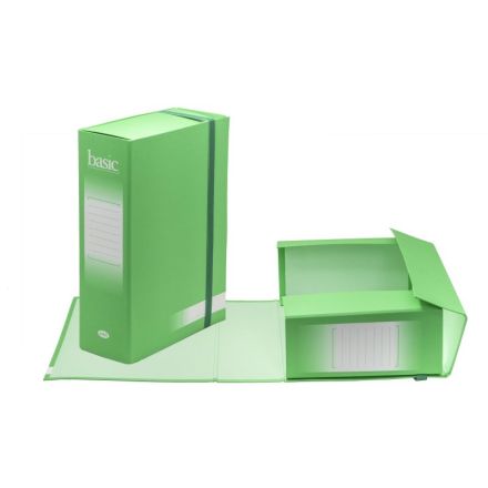 Scatola progetti con elastico Basic - Dorso 10 cm - 34x24 cm - verde