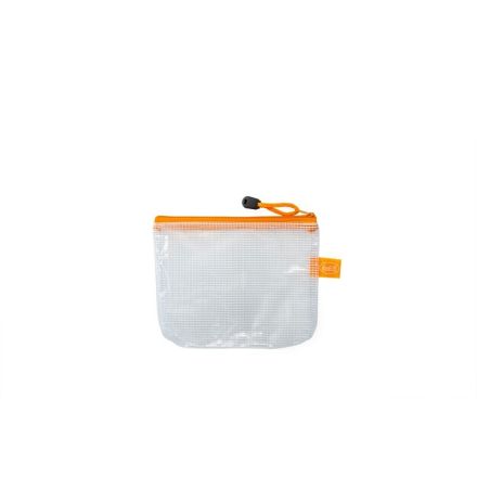 Busta con zip - PVC - 13x17 cm - arancio