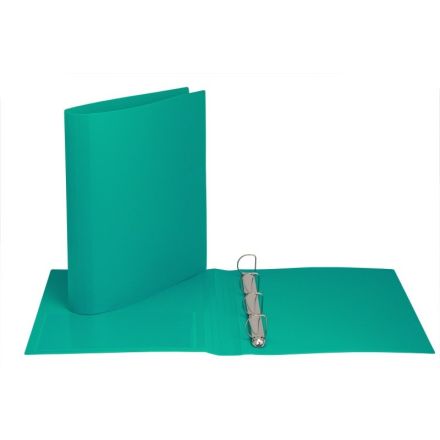 Cartella dorso tondo Happy Color - polipropilene - 4 anelli a D - Diametro 30 mm - verde