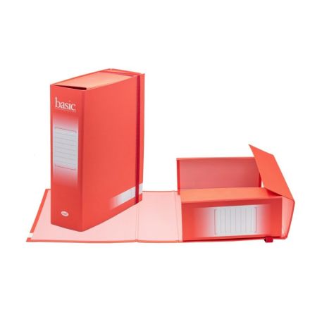 Scatola progetti con elastico Basic - Dorso 10 cm - 34x24 cm - rosso