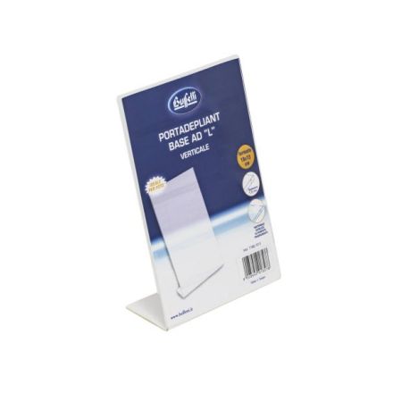 Portadepliant e porta fotografie - base a L - 18x13 cm