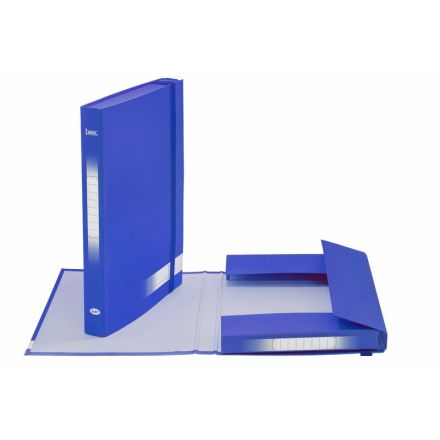 Scatola progetti con elastico Basic - Dorso 3 cm - 34x24 cm - blu