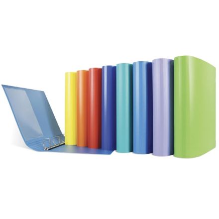 Cartella dorso tondo Happy Color - 4 anelli a D - Diametro 30 mm - colori assortiti