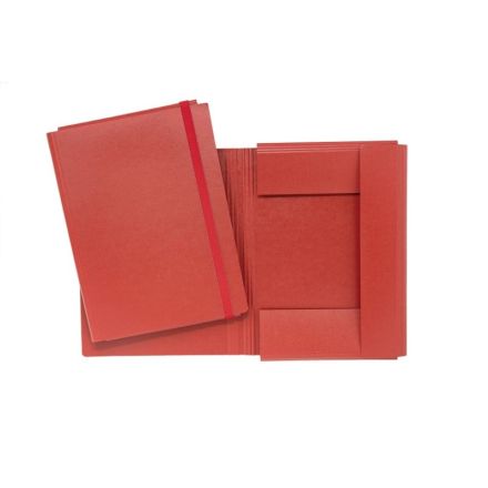 Cartellina con elastico - cartoncino fibrone - 34x24 cm - rosso