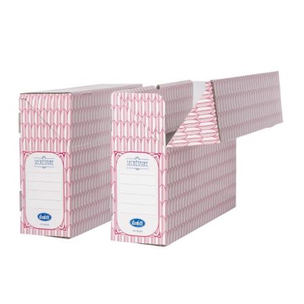 Scatola archivio Secretaire - Dorso 10 cm - 25x35,5 cm - rosso