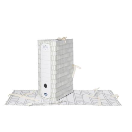 Faldone con lacci Secretaire - Dorso 15 cm - 34,5x25 cm - grigio