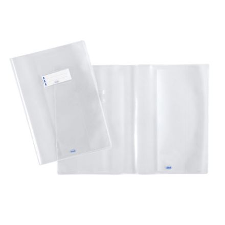 Copertina per quaderni - polipropilene - trasparente - 30x21 cm - extra spessore - etichetta portanome - neutro