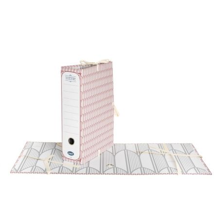 Faldone con lacci Secretaire - Dorso 10 cm - 34,5x25 cm - rosso