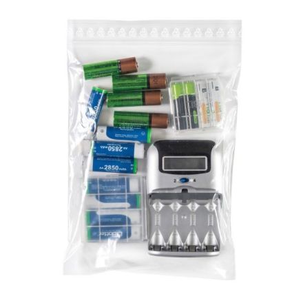 Buste con chiusura a pressione richiudibili - polietilene - 22x16 cm