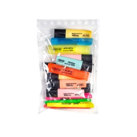 Buste con chiusura a pressione richiudibili - polietilene - 25x18 cm