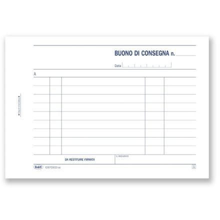 Buoni di consegna - Blocco 33/33/33 fogli autoricalcante - 11,5x16,5 cm