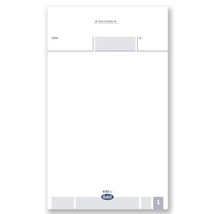 Comande generiche - Blocco 25/25 fogli autoricalcante blu - 16,8x10 cm