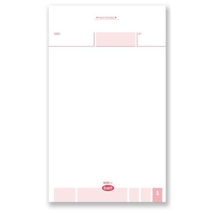 Comande generiche - Blocco 25/25/25 fogli autoricalcante rossi - 16,8x10 cm