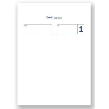 Comande generiche - Blocco 25/25 fogli autoricalcante blu - 10,5x7,5 cm