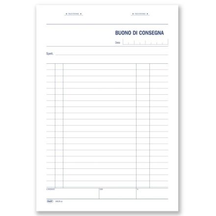 Buoni di consegna - Blocco 100 fogli - 21,5x14,8 cm