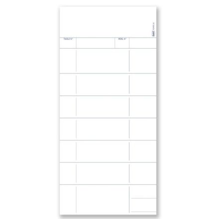 Comande per pasti - Blocco 25/25 fogli autoricalcante 7 tagliandi - 21,5x10 cm
