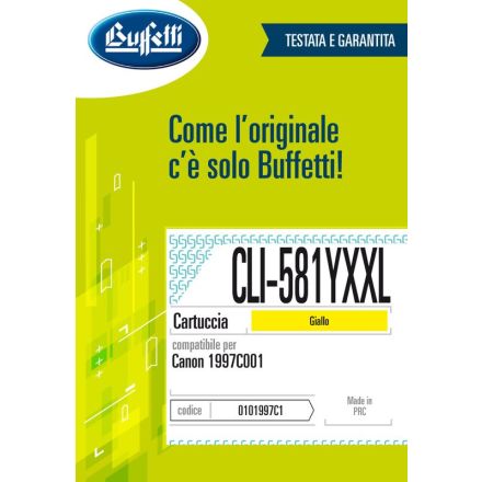 Canon Cartuccia ink jet - Compatibile CLI-581Y XXL 1997C001 - Giallo - 830 pag