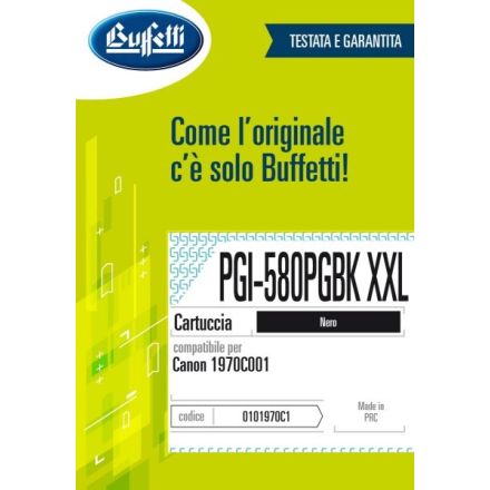 Canon Cartuccia ink jet - Compatibile PGI-580PGBK XXL 1970C001 - Nero - 600 pag
