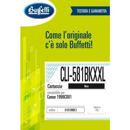 Canon Cartuccia ink jet - Compatibile CLI-581BK XXL 1998C001 - Nero - 830 pag