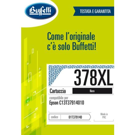 Epson Cartuccia ink jet - Compatibile 378XL T3791 - Nero - 500 pag