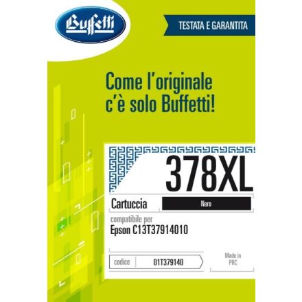 Epson Cartuccia ink jet - Compatibile 378XL T3791 - Nero - 500 pag