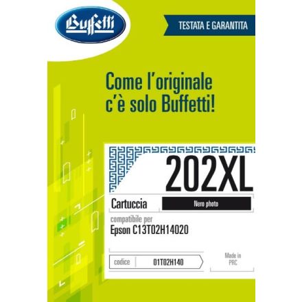Epson Cartuccia ink jet - Compatibile 202XL T02H1 - Nero Photo - 800 pag