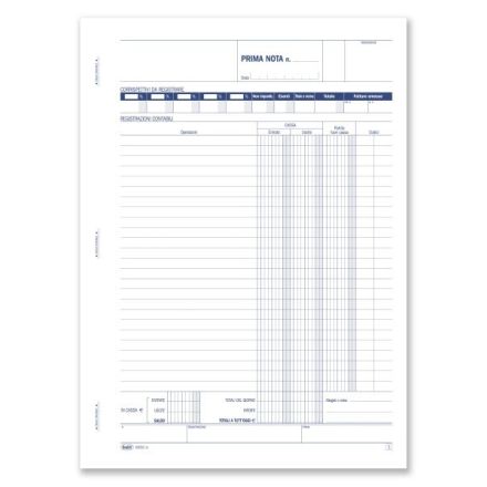 Primanota dettaglianti (corrispettivo del giorno) - Blocco 50/50 fogli autoricalcante - 29,7x21,5 cm