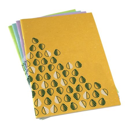 Quaderno I Love Green - Rigatura 5M - Quadretto elementari e medie - carta paglia + riciclata 100% - 80g - A4 - copertine assortite