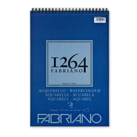 Album Acquerello 1264 Fabriano - spiralato lato corto - formato A3 - 30 fogli - 300 g