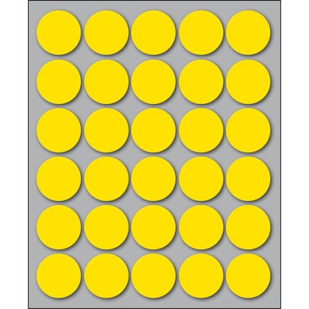 Etichette autoadesive rotonde manuali - Diam. 22 mm - Colore giallo