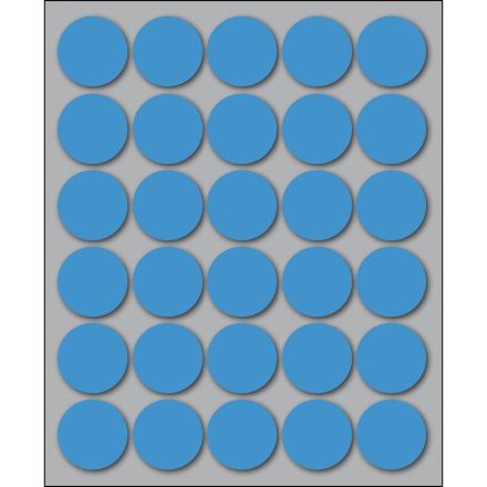 Etichette autoadesive rotonde manuali - Diam. 22 mm - Colore blu