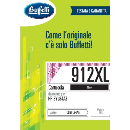 Cartuccia ink jet HP - Compatibile Rigenerato 912XL 3YL84AE - Nero - 825 pag