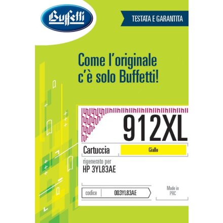 Cartuccia ink jet HP - Compatibile Rigenerato 912XL 3YL83AE - Giallo - 825 pag