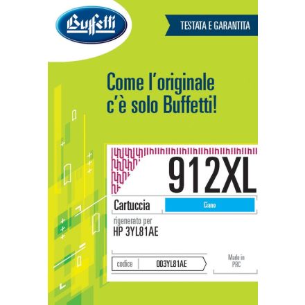 Cartuccia ink jet HP - Compatibile Rigenerato 912XL 3YL81AE - Ciano - 825 pag